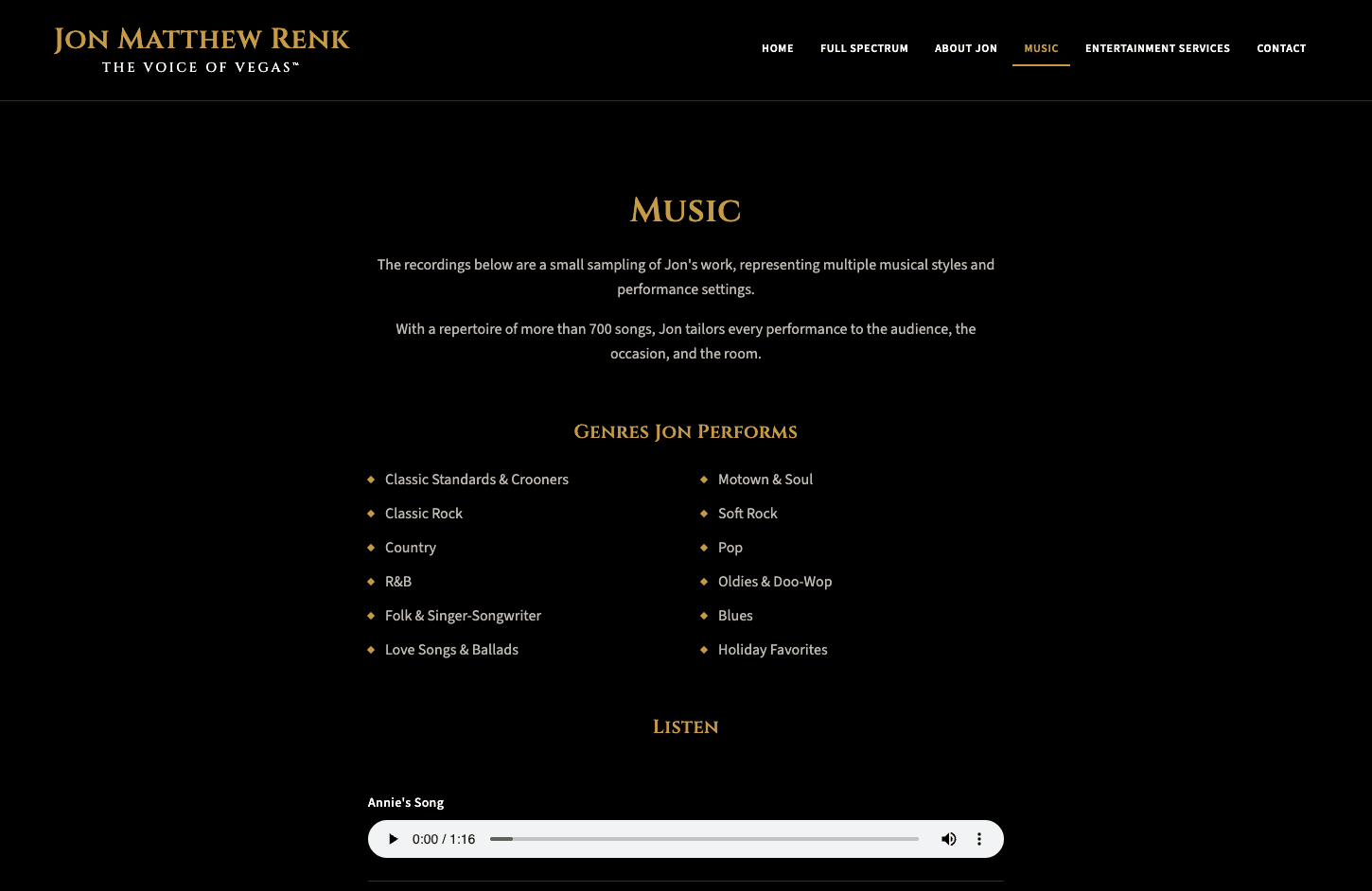 The Voice of Vegas website built by Surgncy