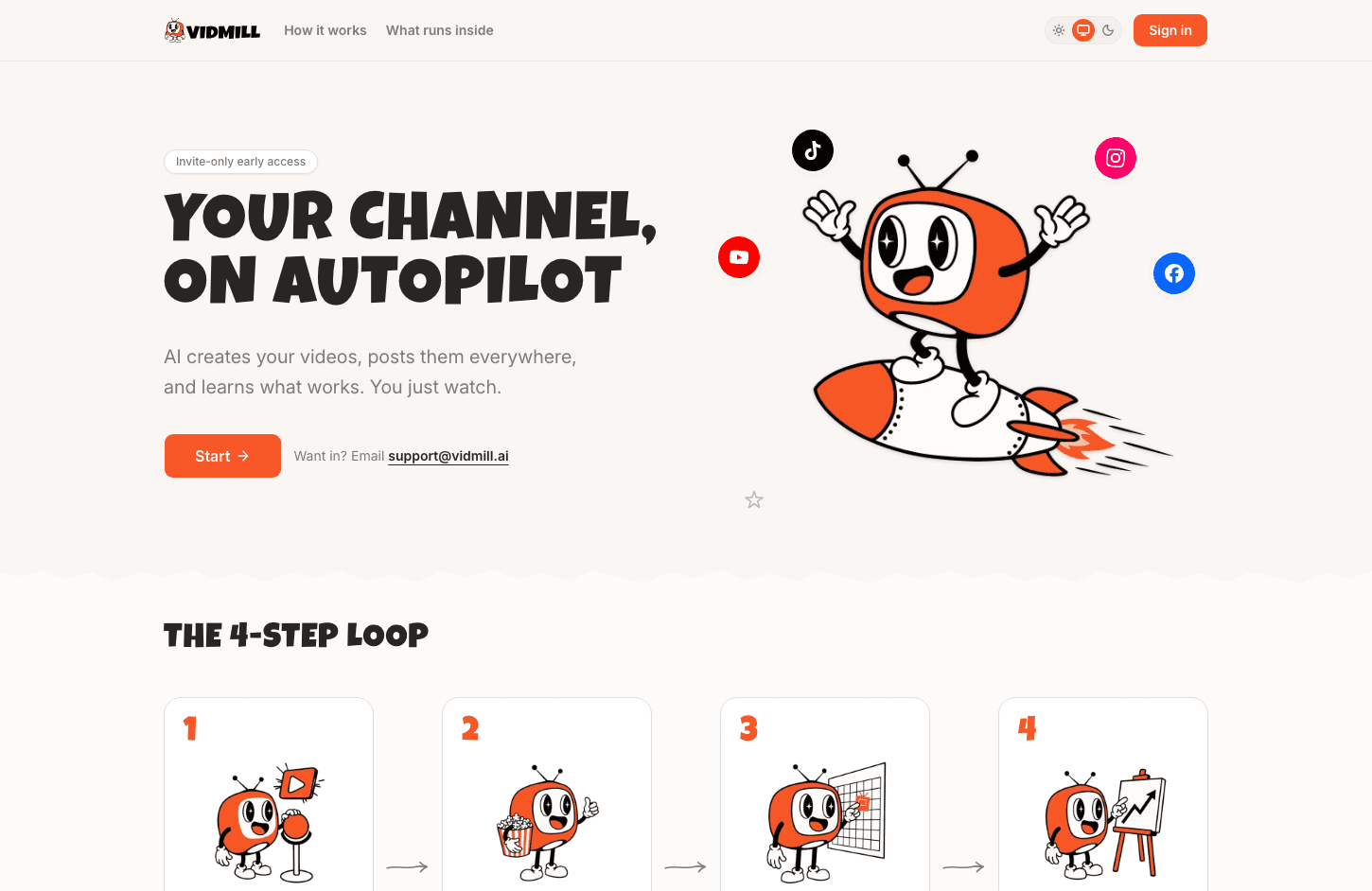 Vidmill website built by Surgncy